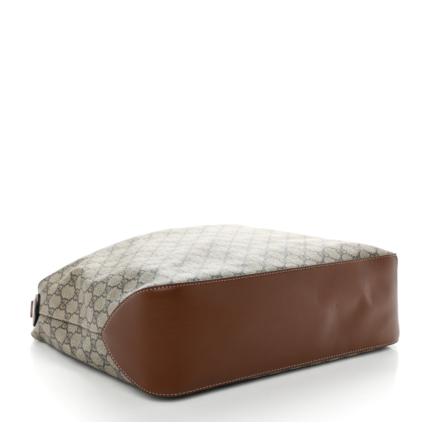 GG Supreme Monogram Large Linea A Hobo Light Brown