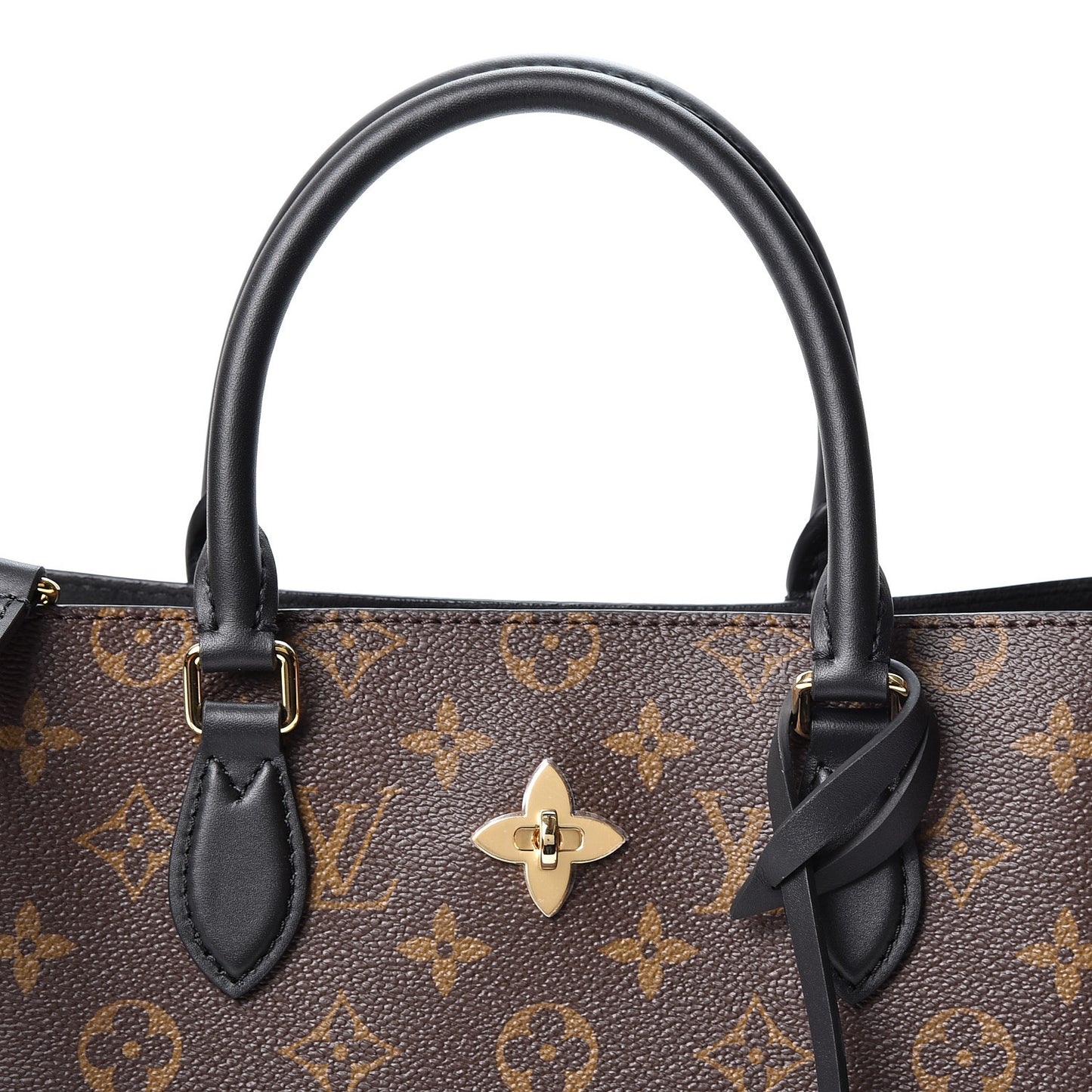 Monogram Flower Tote Black