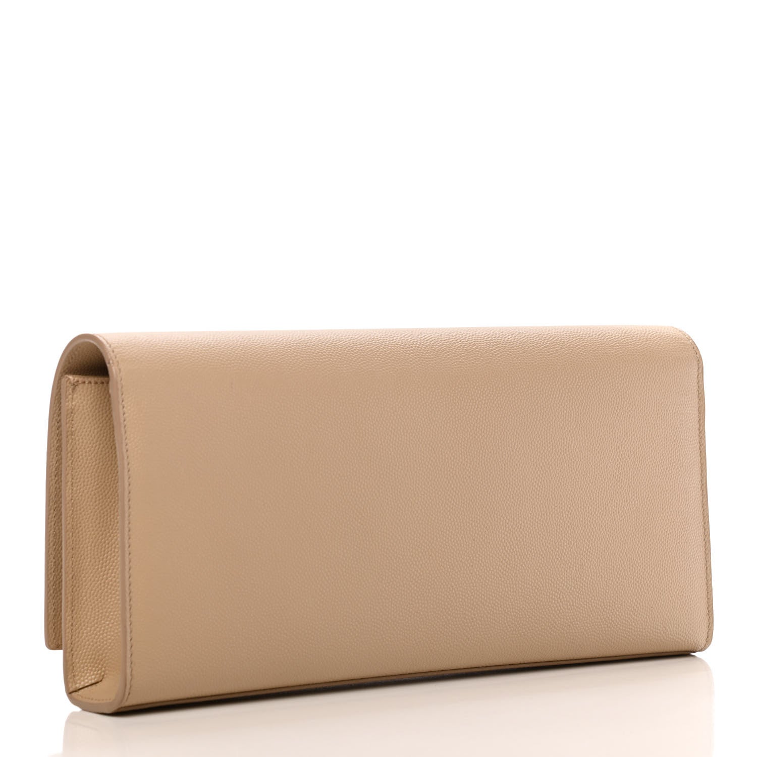 Saint Laurent Grain De Poudre Classic Monogram Cassandre Clutch Dark Beige 3 of 7