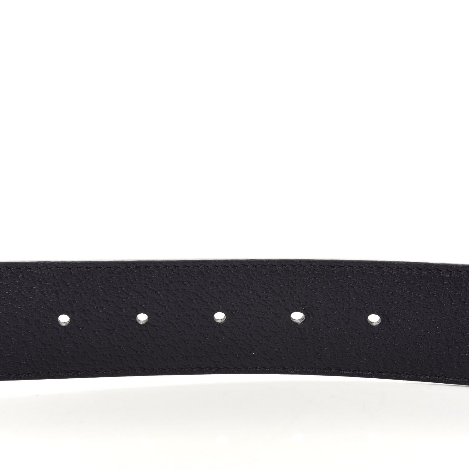 Gucci Textured Dollar Calfskin Nickel Double G 40mm Belt 90 36 Black 3 of 6