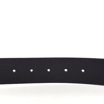 Gucci Textured Dollar Calfskin Nickel Double G 40mm Belt 90 36 Black 3 of 6