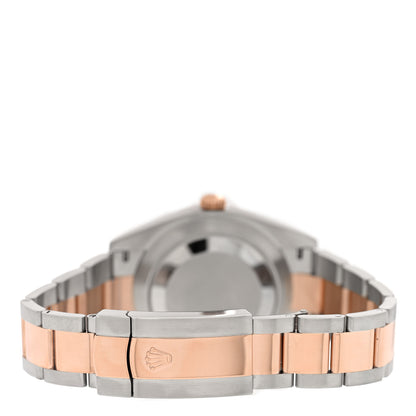 Rolex Stainless Steel 18K Everose Gold 41mm Oyster Perpetual Wimbledon Datejust Watch Slate 126331 3 of 5