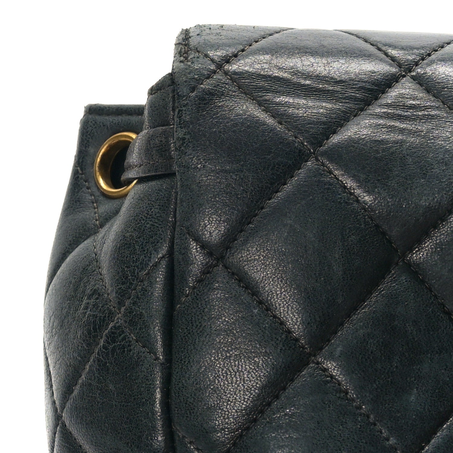 Chanel Lambskin Quilted Backpack Black 18 of 22