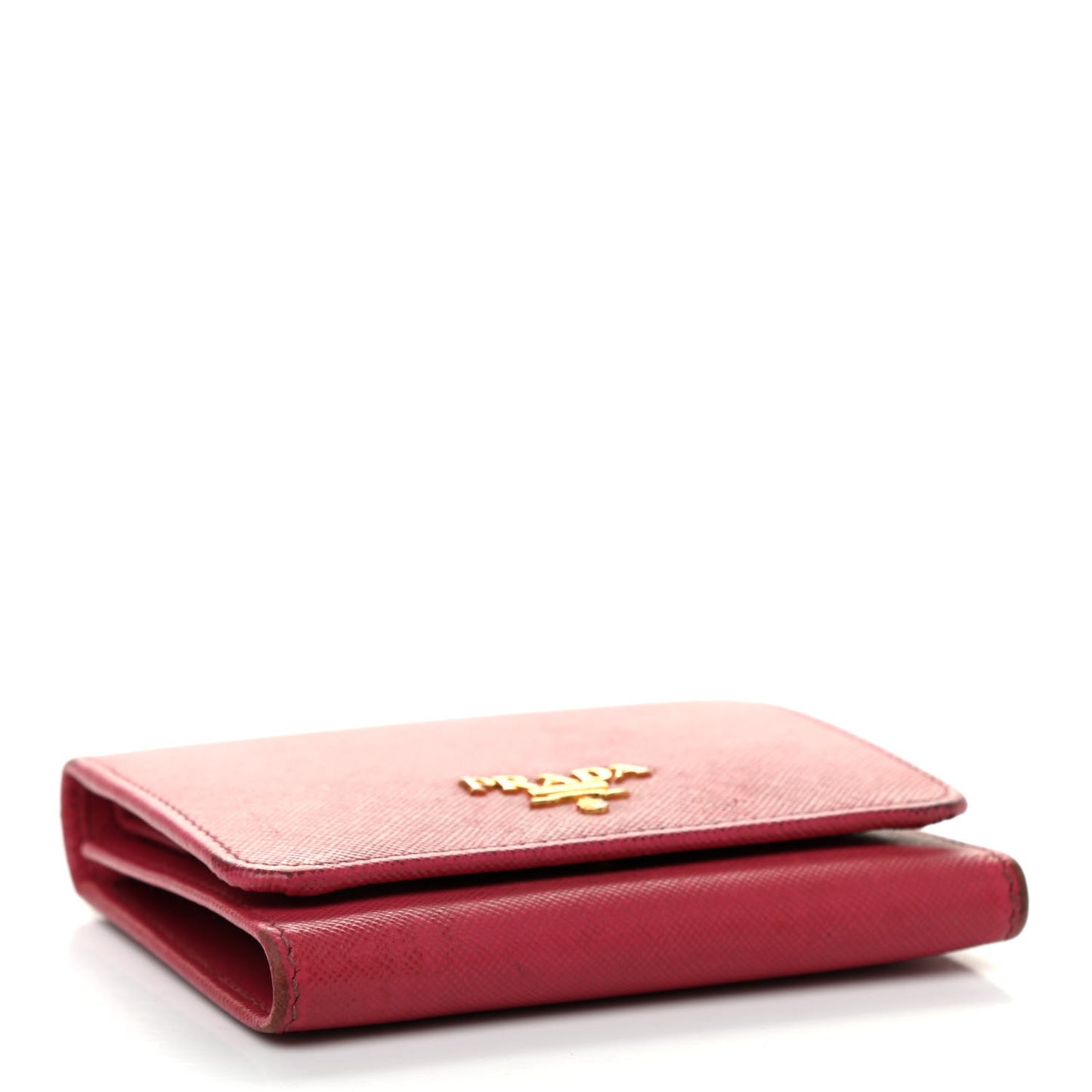 Saffiano Metal Tri-Fold Wallet Peonia