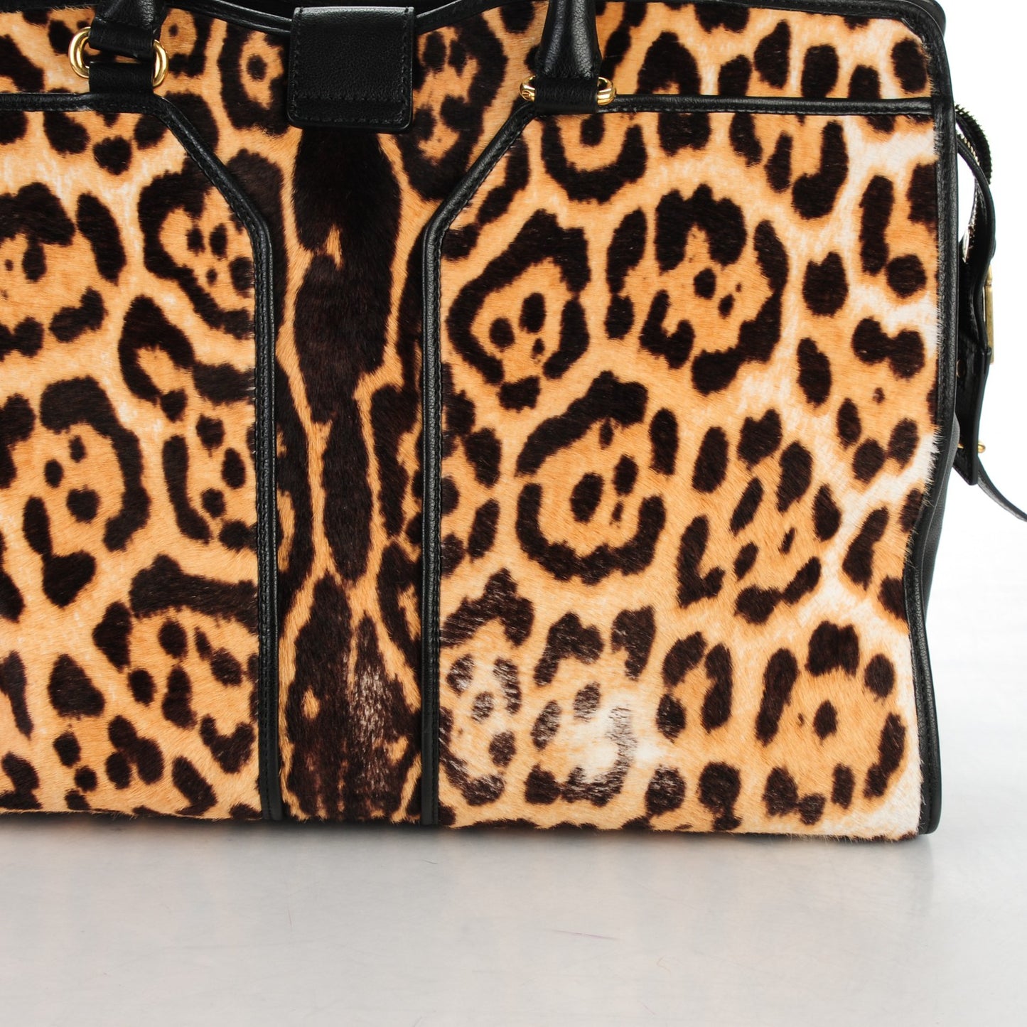 Pony Hair Leopard Print Large Cabas Chyc Black