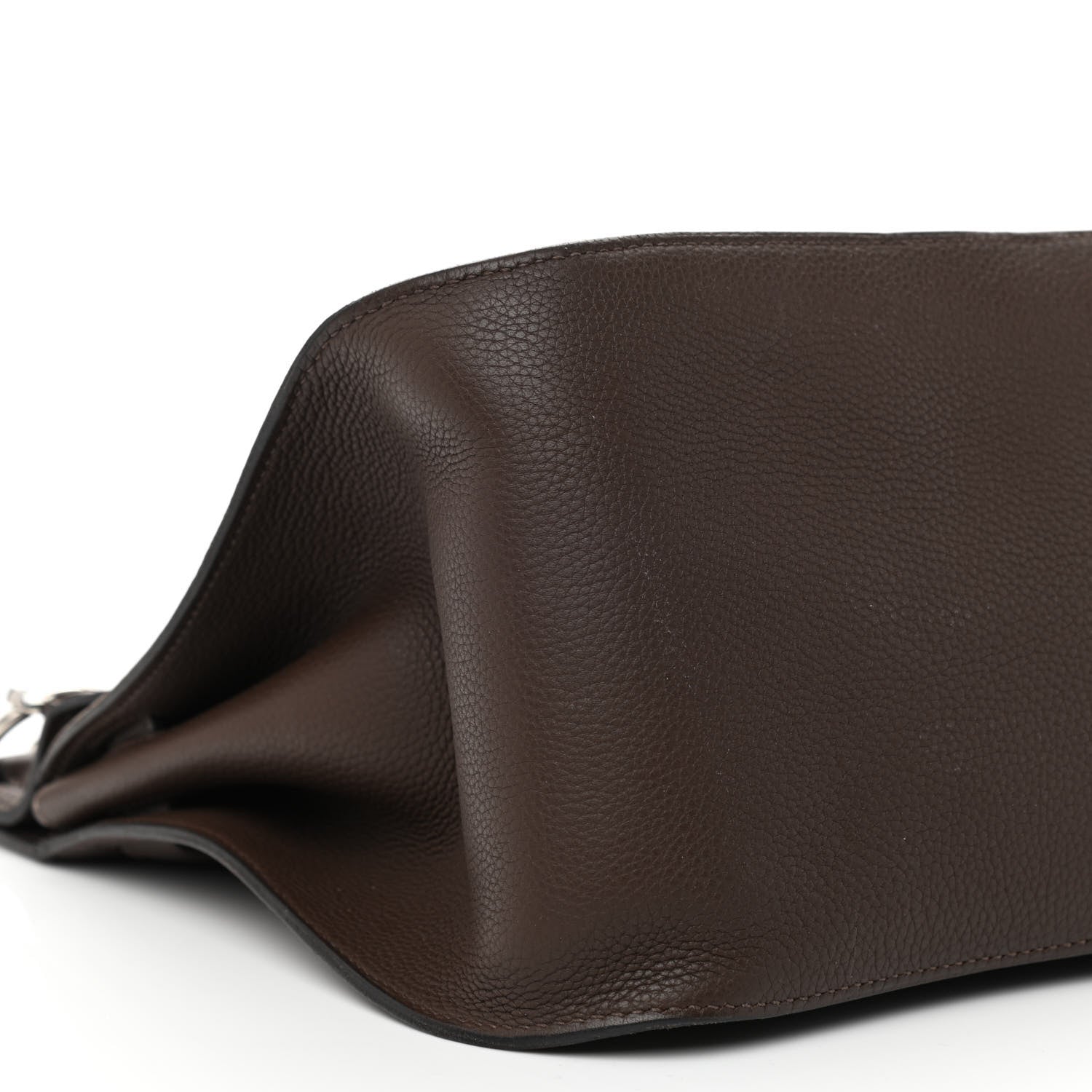 Hermes Taurillon Clemence Jypsiere 34 Chocolate 9 of 11