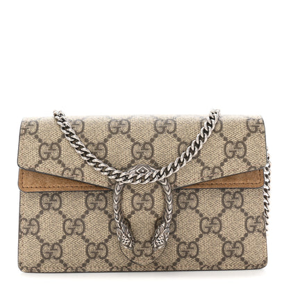 Gucci GG Supreme Monogram Super Mini Dionysus Shoulder Bag Taupe 1 of 10
