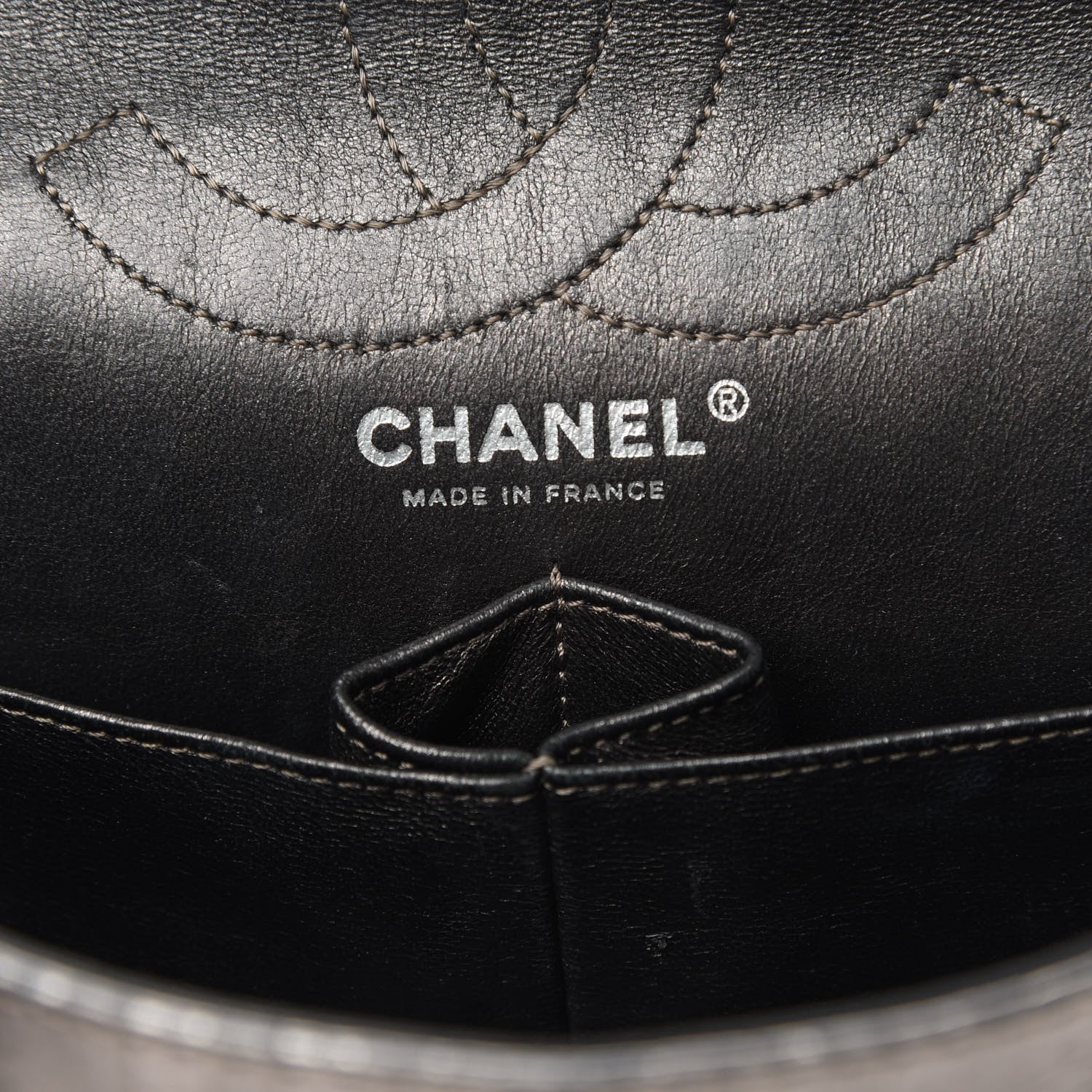 Chanel Metallic Striped Calfskin 2.55 Reissue 226 Flap Silver 6 of 15