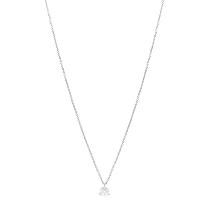 Roberto Coin 18K White Gold Diamond .50ct Cento Solitaire Pendant Necklace 1 of 4