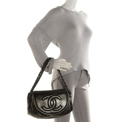 Chanel Caviar Half Moon Large Flap Dark Silver 2 of 7