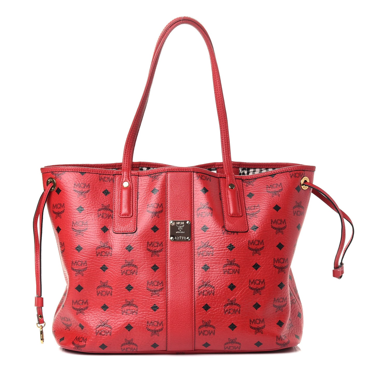 Visetos Medium Liz Reversible Shopper Tote Ruby Red