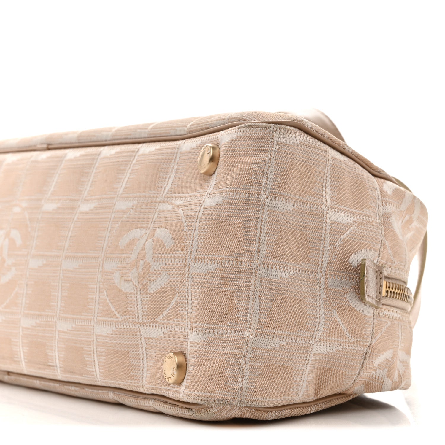 Chanel Nylon Travel Bowler Beige 11 of 17