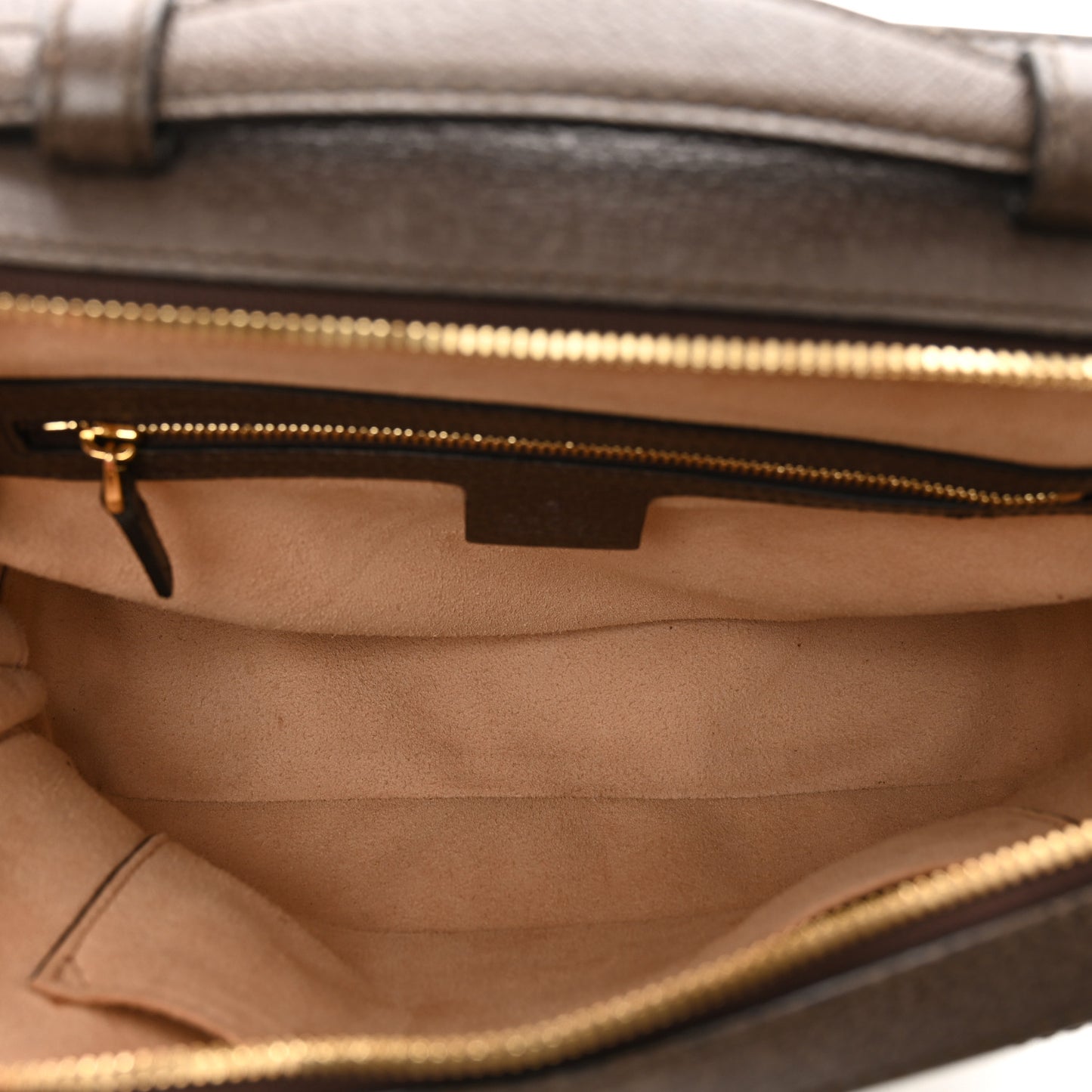 GG Supreme Monogram Web Small Ophidia Top Handle Shoulder Bag Brown