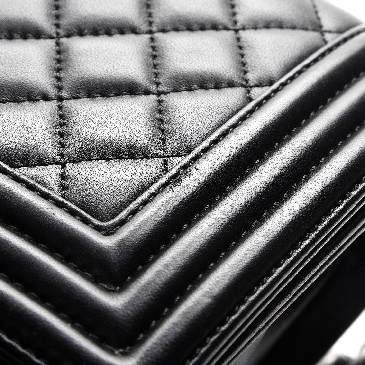 Chanel Lambskin Quilted Medium Boy Flap Black 9 of 12