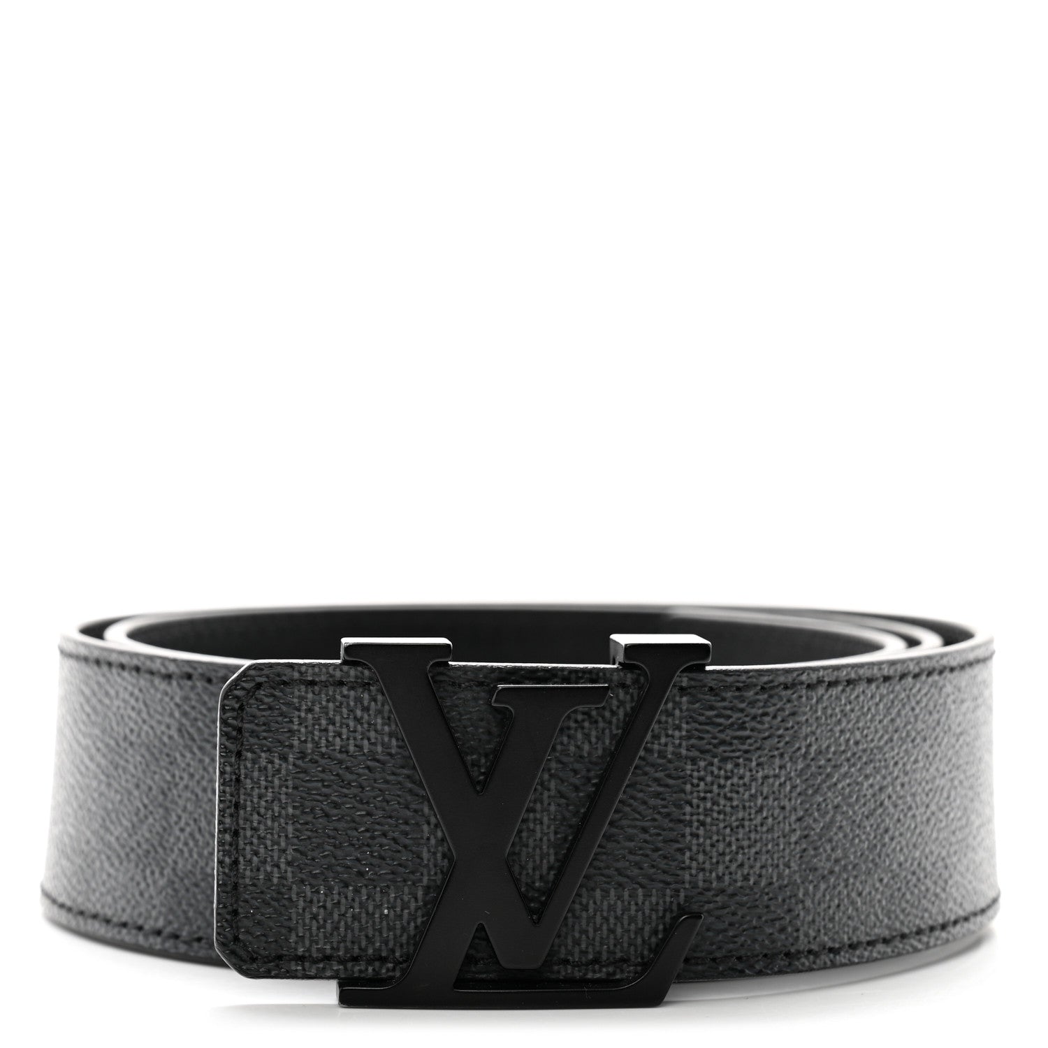 Louis Vuitton Damier Graphite 40mm LV Initiales Belt 85 34 1 of 9