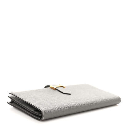 Hermes Epsom Bearn Gusset Wallet Gris Meyer 4 of 8