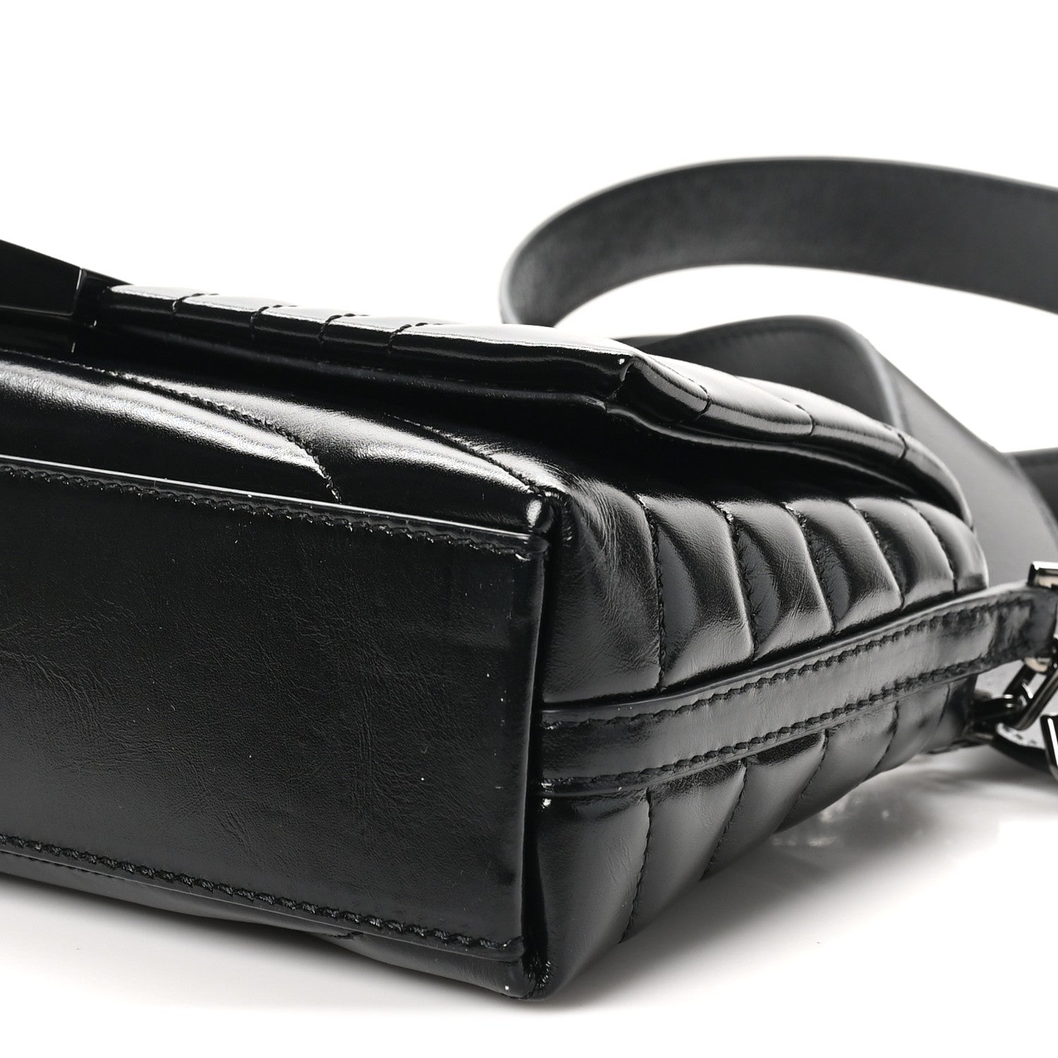 Givenchy Shiny Calfskin 4G Quilted Small Shoulder Bag Black 9 of 9