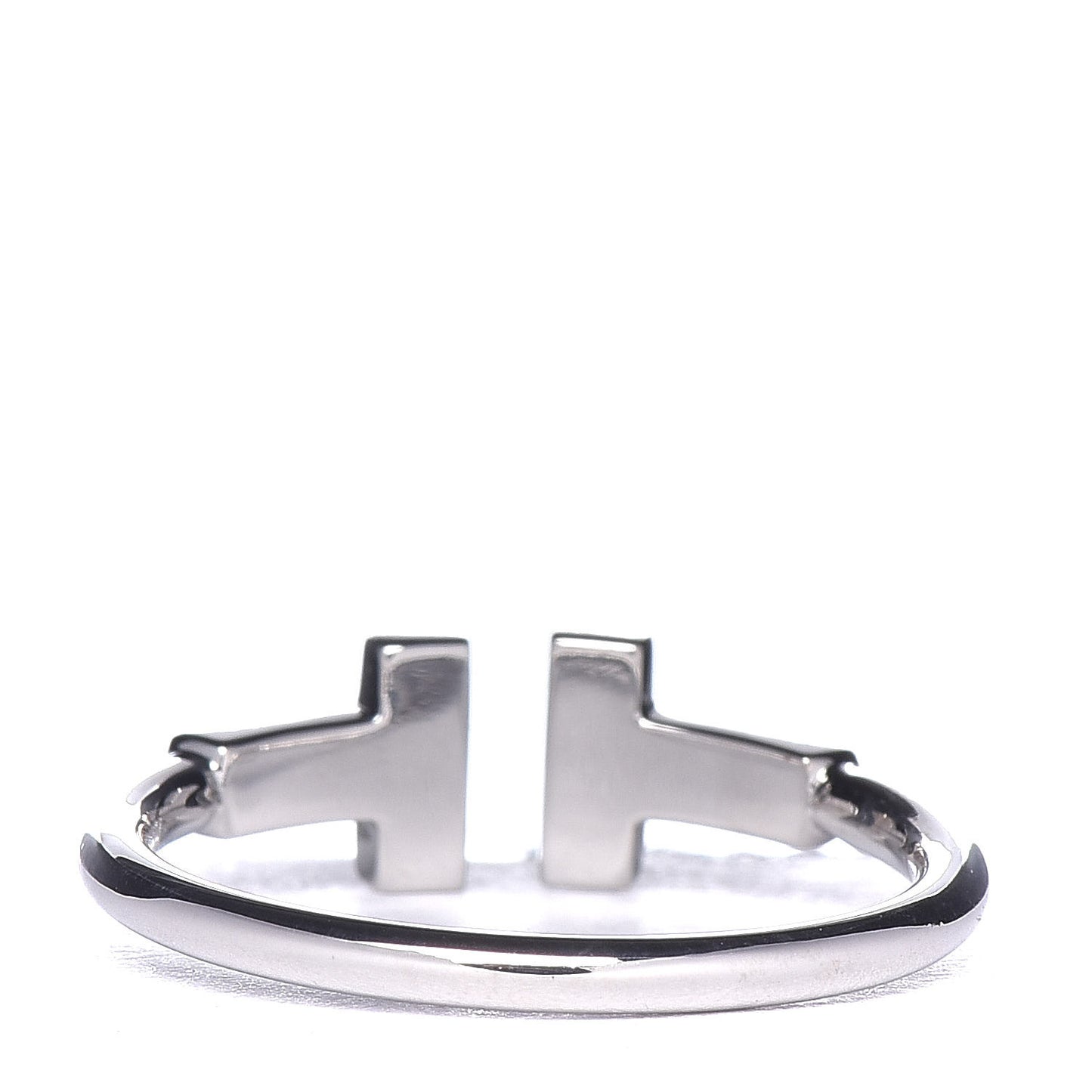 18K White Gold Diamond T Wire Ring 53 6.25