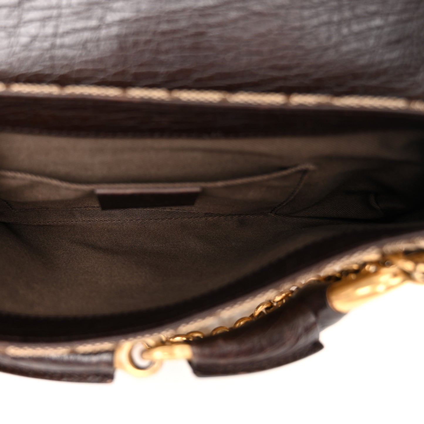 Monogram Horsebit Clutch Dark Brown