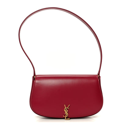Saint Laurent Box Calfskin Mini Voltaire Shoulder Bag Burgundy 1 of 11
