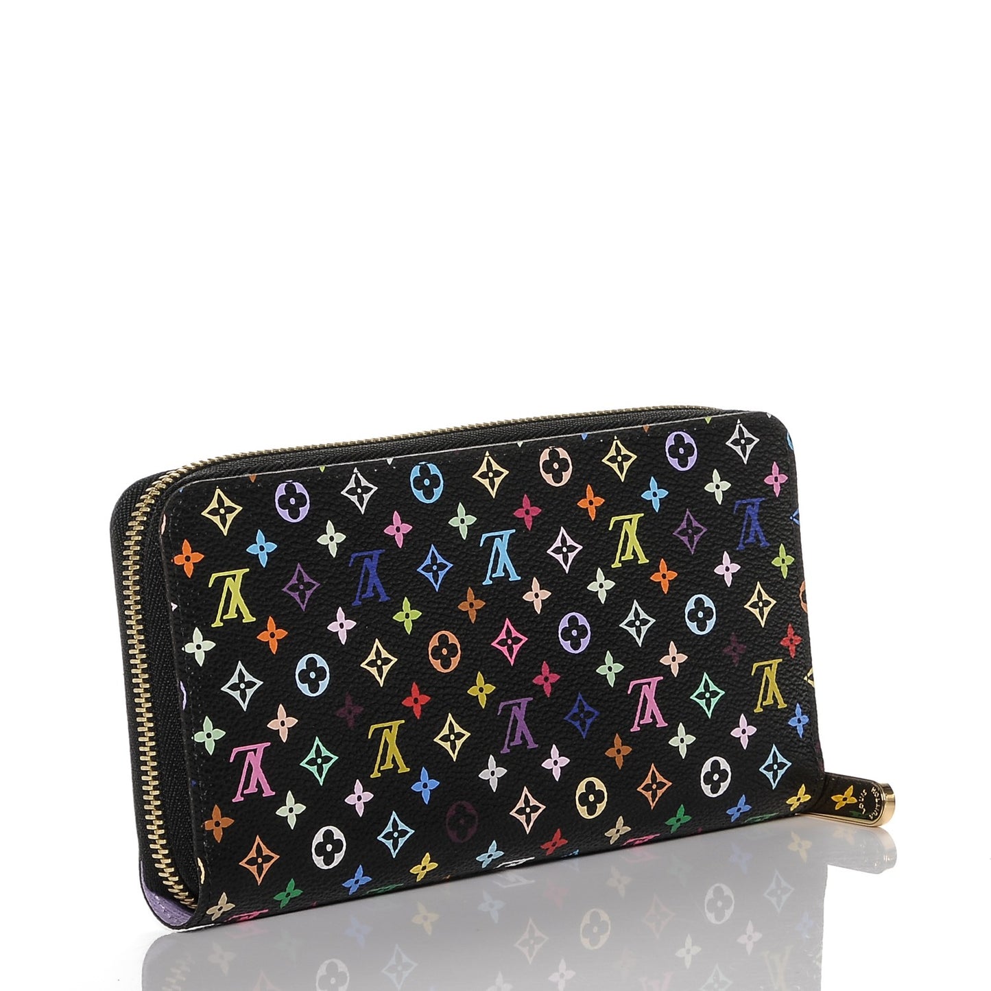 Monogram Multicolor Zippy Wallet Black Violet