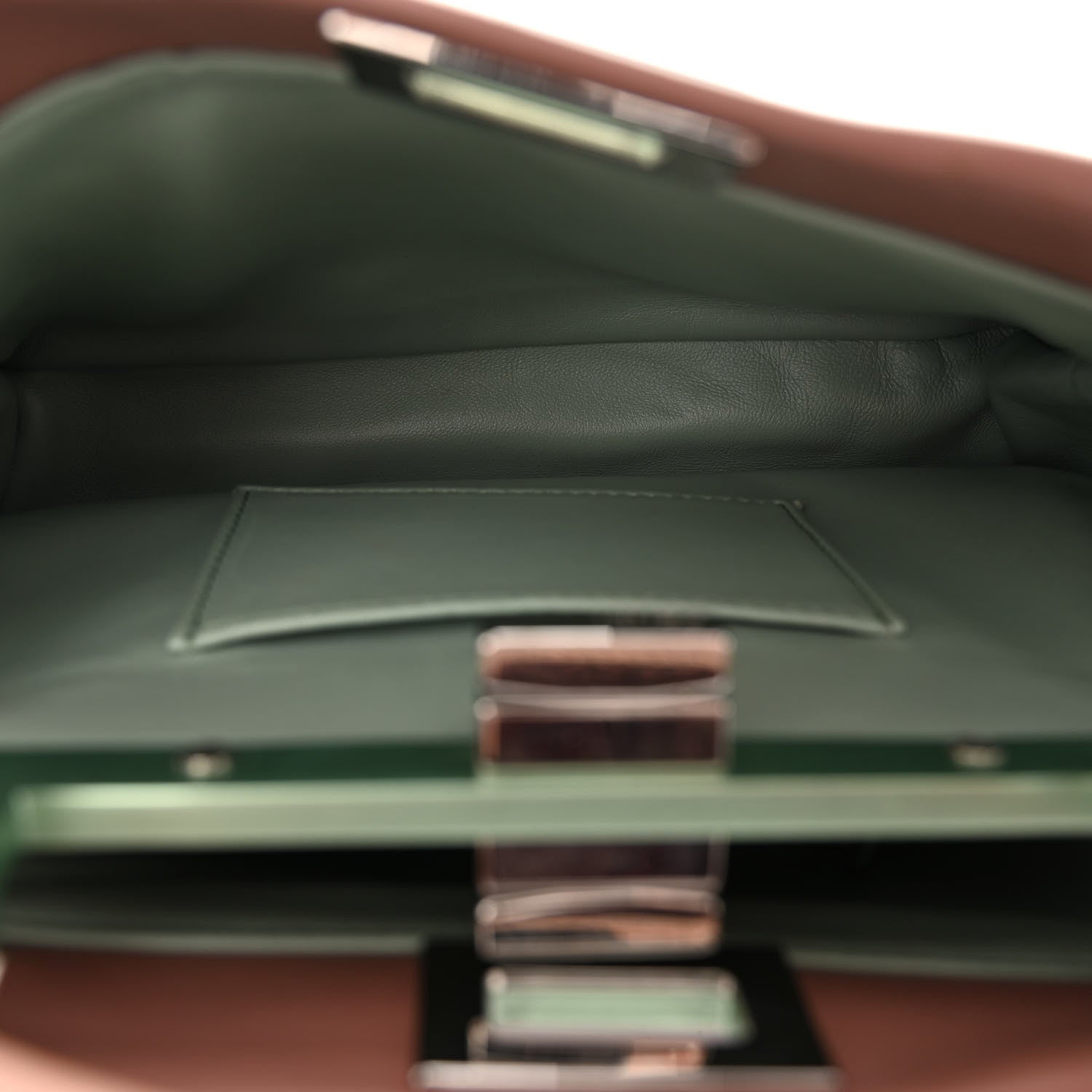 Fendi Nappa Colorblock Mini Peekaboo Iconic Satchel English Rose Plaster Oxigen 5 of 10