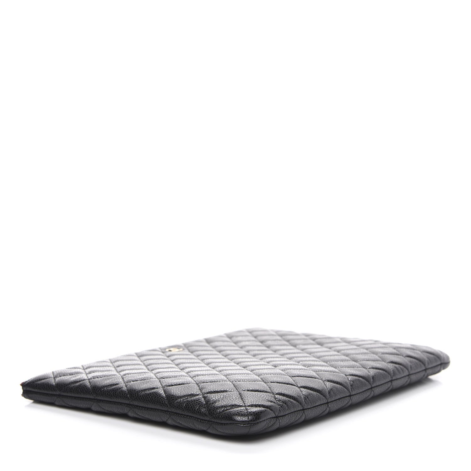 Chanel Caviar Quilted Large Cosmetic Case Black 4 of 10