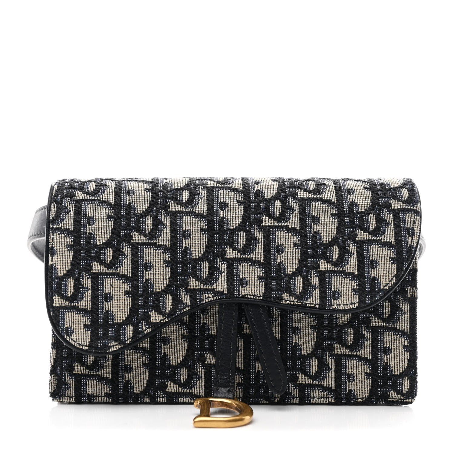 Christian Dior Oblique Saddle Belt Bag Blue 1 of 11