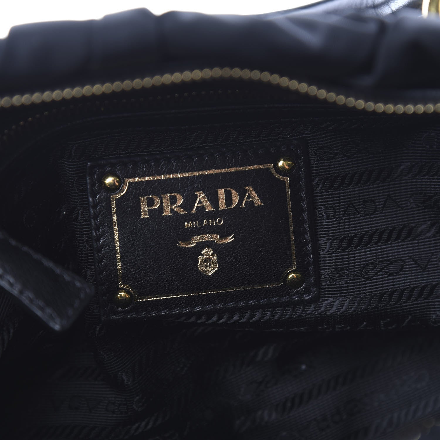 Prada Tessuto Nylon Gaufre Shopping Satchel Black 5 of 8