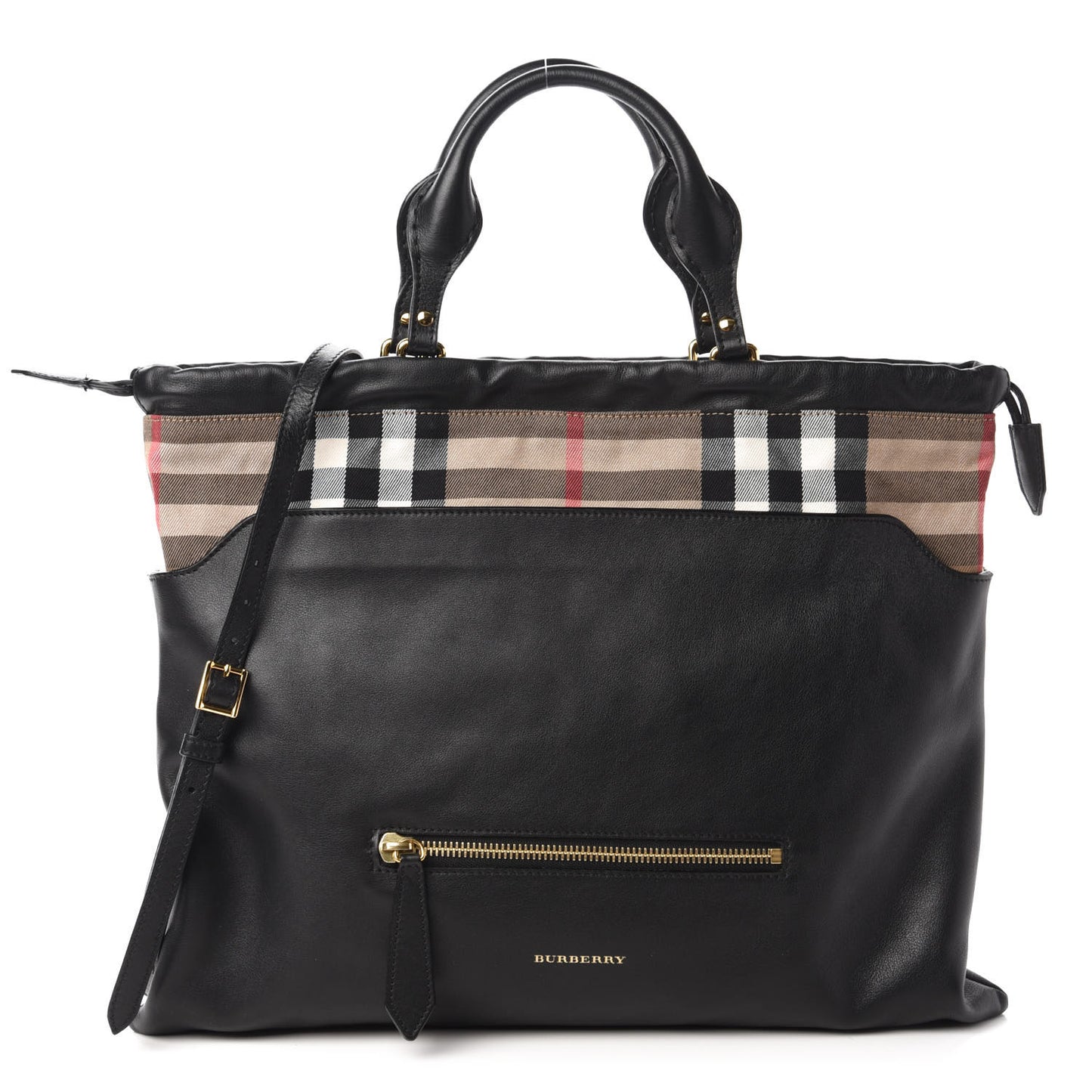 Calfskin House Check Big Crush Black