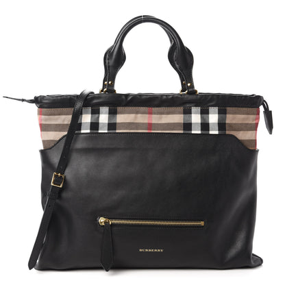 Burberry Calfskin House Check Big Crush Black 1 of 9