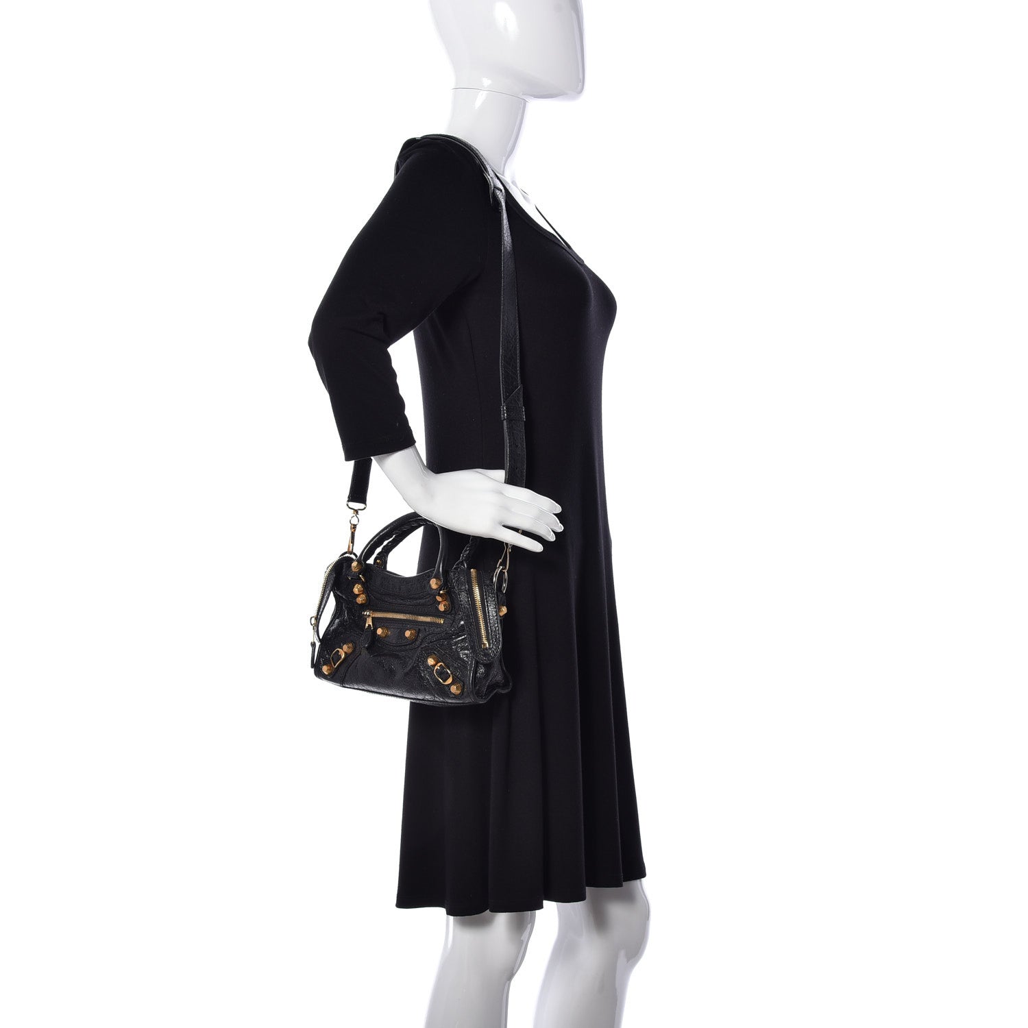 Balenciaga Agneau Giant 12 Gold Hardware Mini City Black 2 of 20