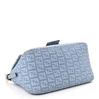 Fendi Zucchino Spalmati Forever Mini Mama Baguette Celeste 4 of 9