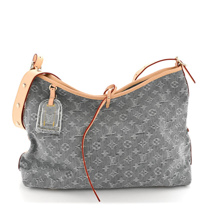 Louis Vuitton Monogram Denim CarryAll MM Washed Grey 1 of 12