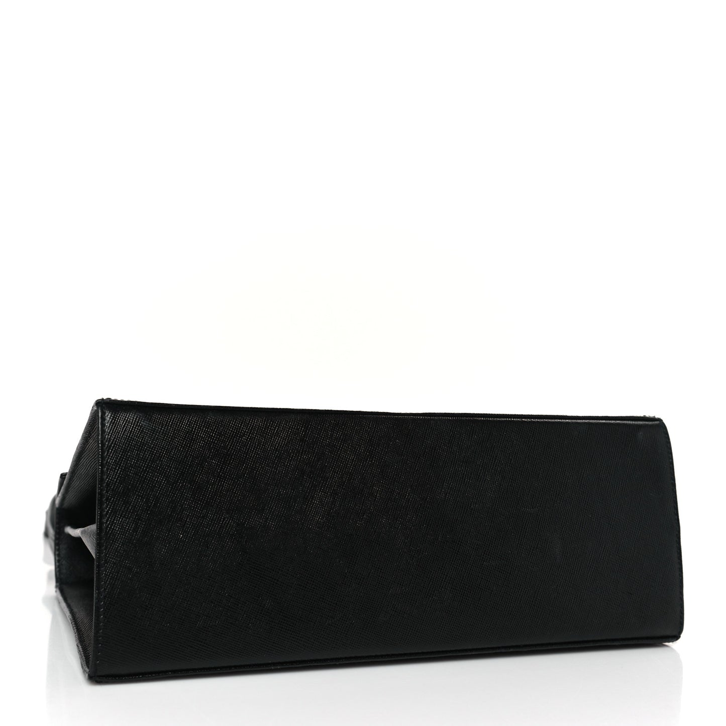 Hammered Calfskin Iconic Large Top Handle Bag Black