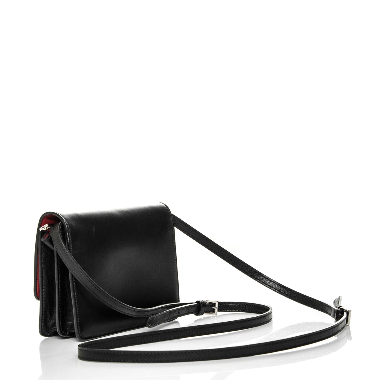 Soft Calfskin Crossbody Bag Nero Black