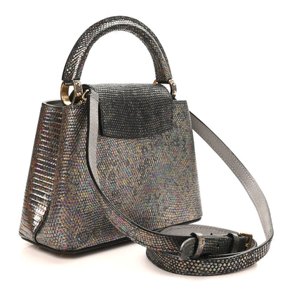 Louis Vuitton Lizard Capucines Mini Bleu Petrole 3 of 10