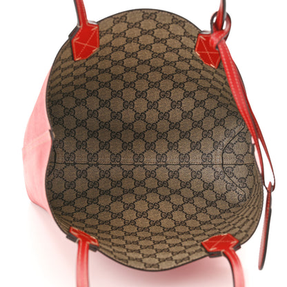 Gucci GG Supreme Monogram Small Reversible Tote Beige Red 9 of 17