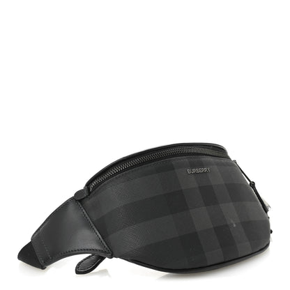 Burberry E-canvas Check Cason Bum Bag Charcoal 4 of 12