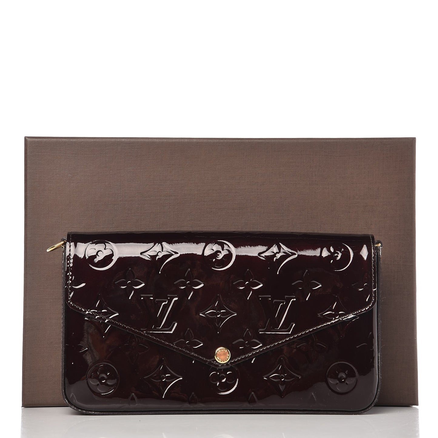 Vernis Pochette Felicie Chain Wallet Amarante