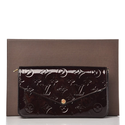 Louis Vuitton Vernis Pochette Felicie Chain Wallet Amarante 9 of 9