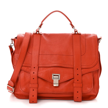 Proenza Schouler Lambskin PS1 Large Satchel Orange Pepper 1 of 10