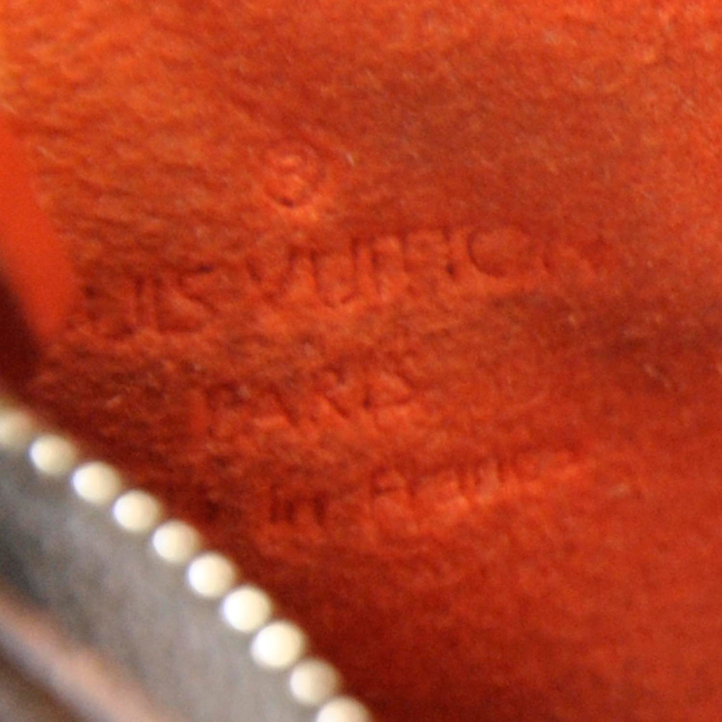 Monogram Perforated Key Pouch Orange