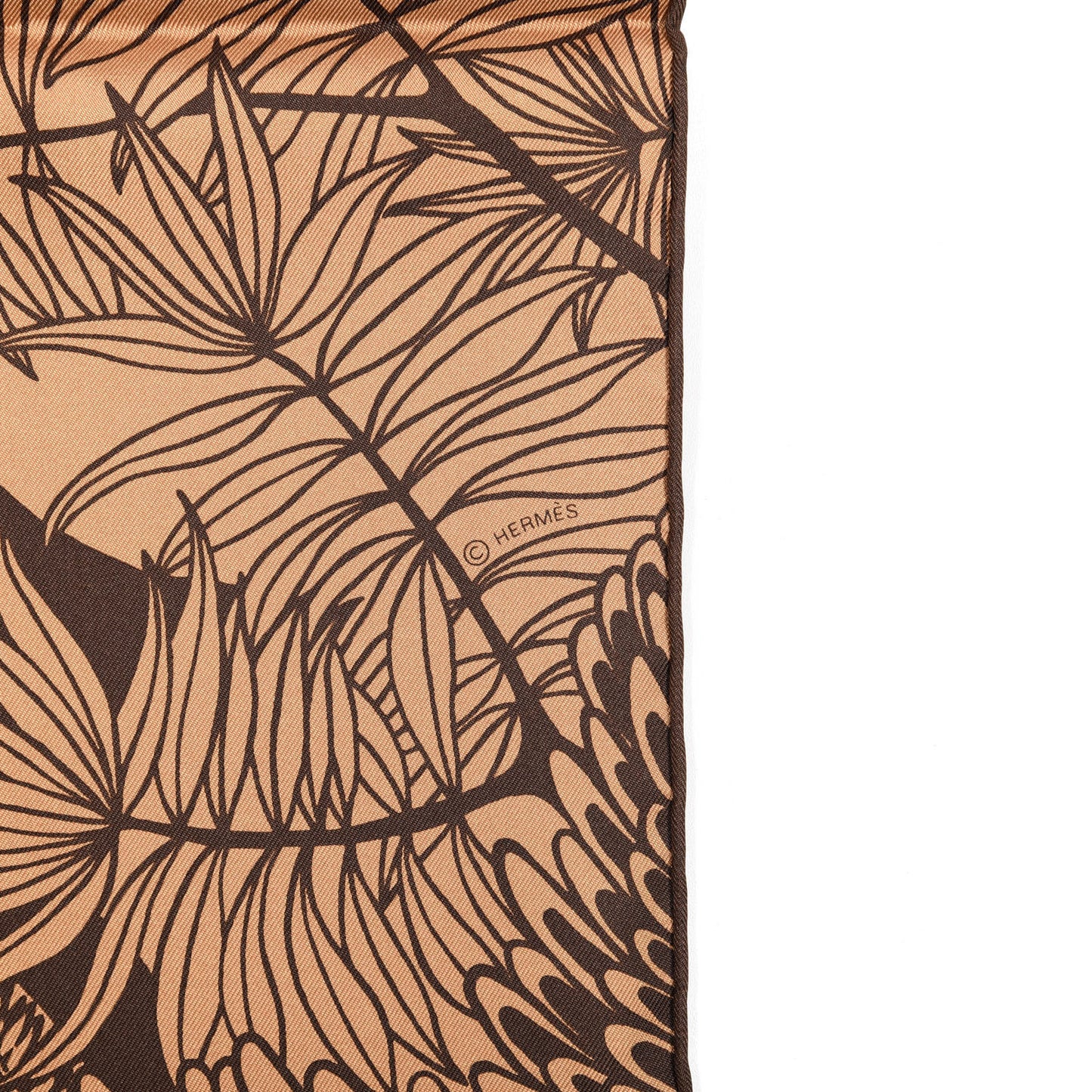 Silk The Three Graces Scarf 90 Tabac Brun
