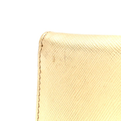 Prada Metallic Saffiano Wallet On Chain Platino 18 of 21