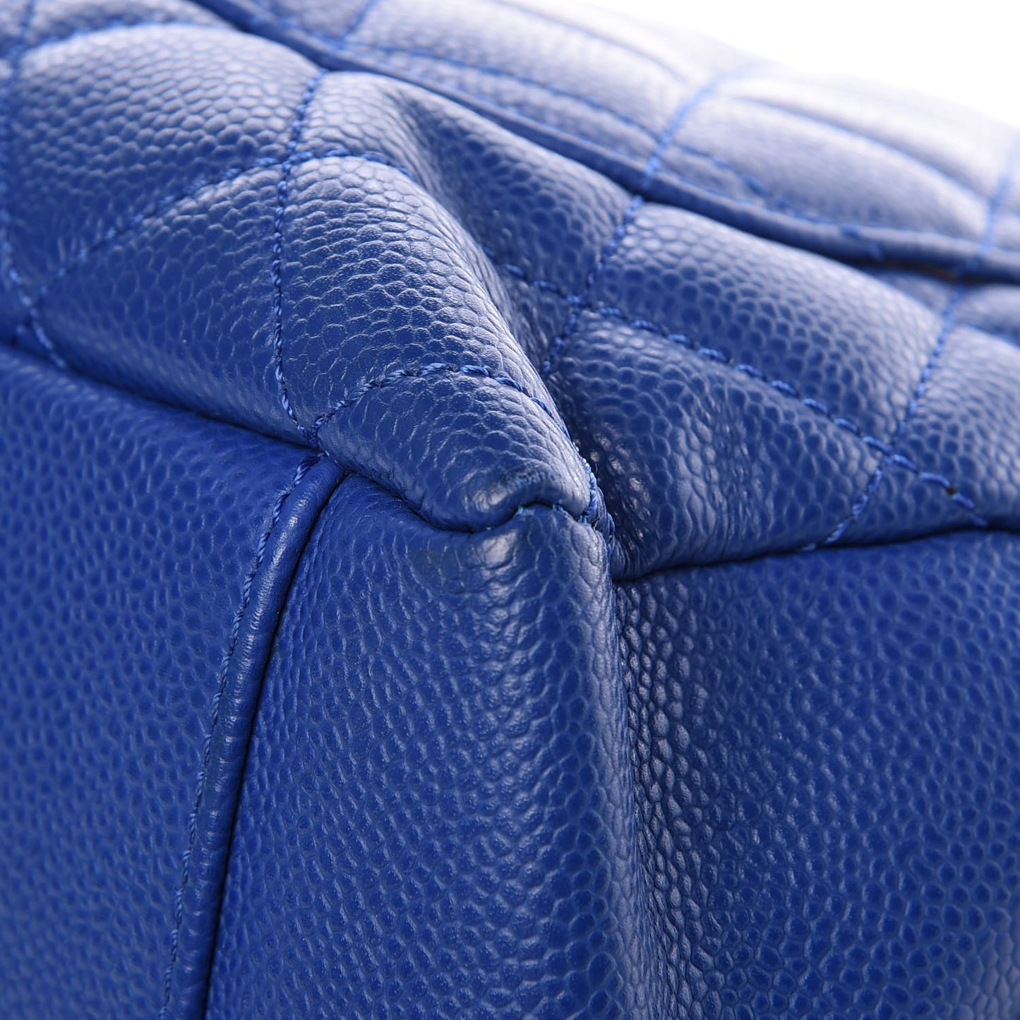 Caviar Quilted Grand Shopping Tote GST Blue