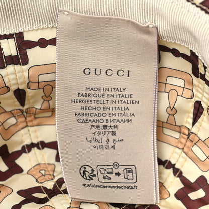 Gucci New Canvas Horsebit Alina Bucket Hat M Beige Multicolor 8 of 8