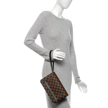 Louis Vuitton Damier Ebene Pochette Saint Louis Clutch 194910