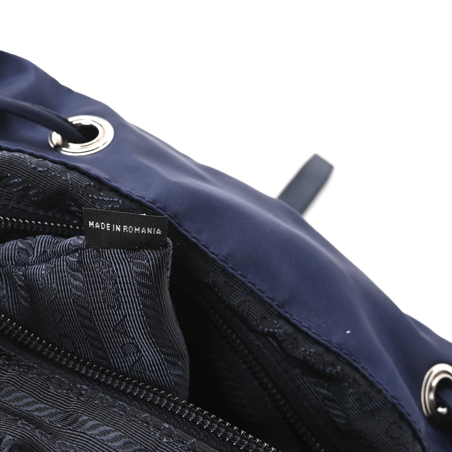 Prada Tessuto Nylon Saffiano Vela Medium Backpack Baltico 7 of 11