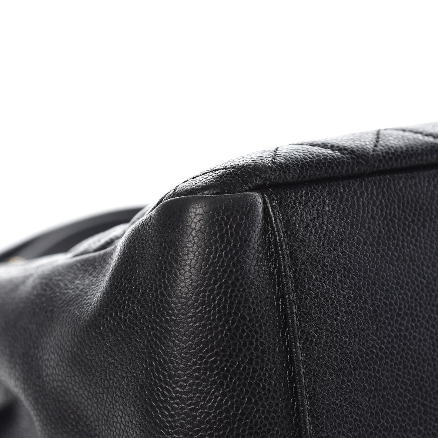 Caviar Quilted Grand Shopping Tote GST Black